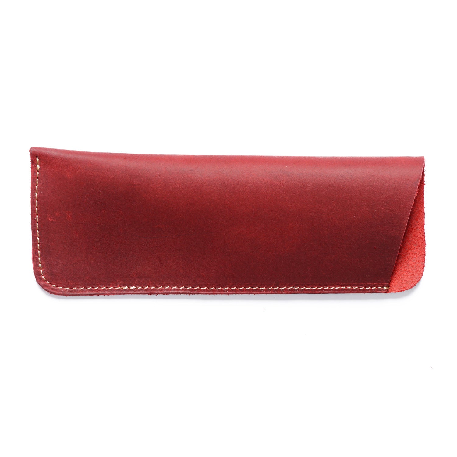 Wholesale Simple Retro Cowhide Large Capacity Pencil Case